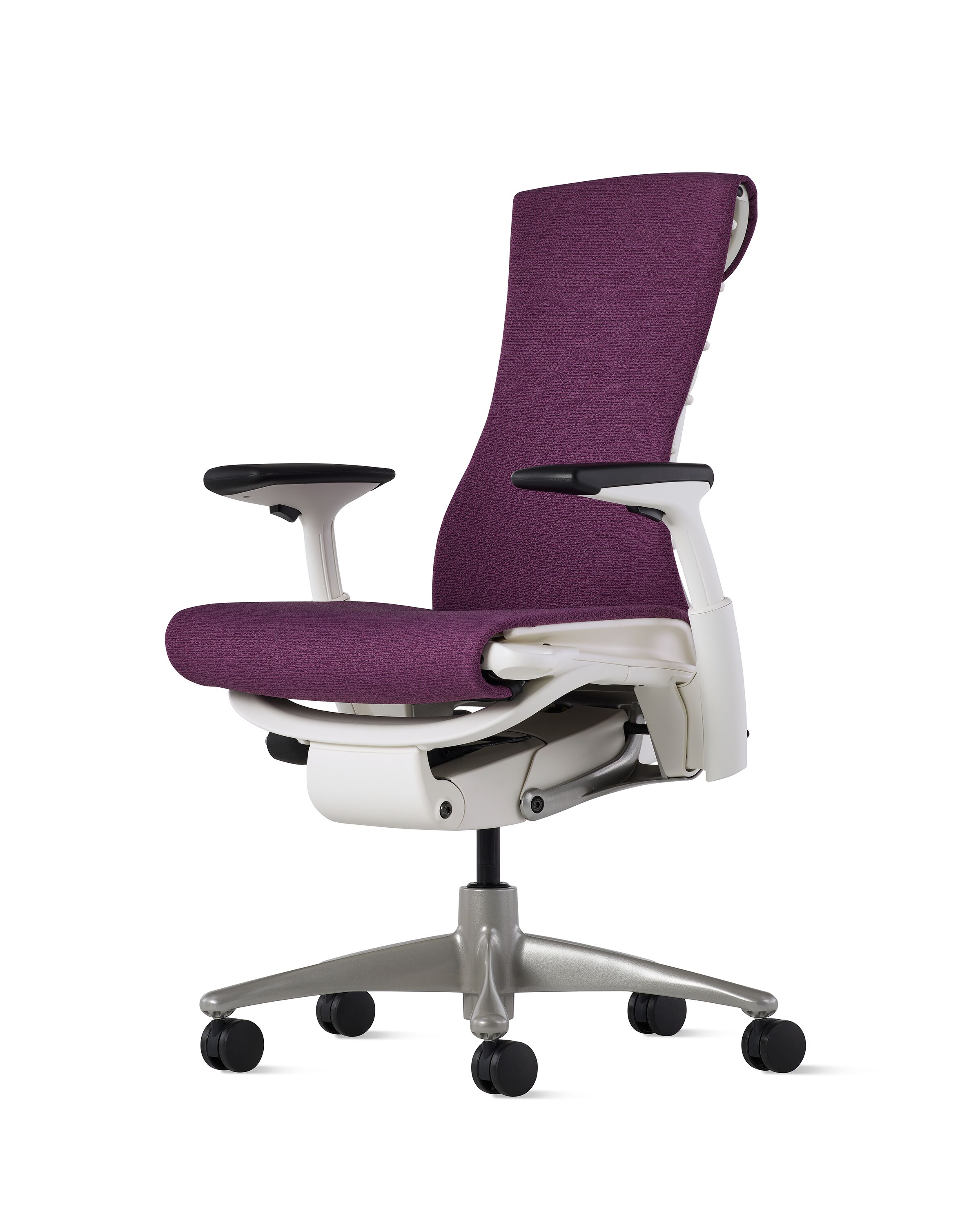 front view of purple embody chair